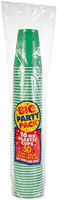 Big Party Pack Festive Green Plastic Cups | 16 oz.| Pack of 50 | Party Supply