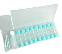 Pack of 9 Contact Lens Cases Container Holder Storage Box for Home and Travel Round Shape, D9