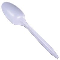 Daxwell Plastic Teaspoons, Medium Weight Polypropylene (PP), Wrapped, White, 6", A10003127 (1,000; 4 Bags of 250)