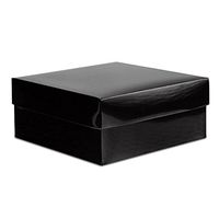 Gloss Lux Gift Box Base - Black - 6" X 6" X 3" - Package 25