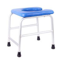 Zhong Aluminum Alloy Non-Slip Toilet Stool, Squat PU Soft Seat Pregnant Woman Toilet, Household Toilet Seat - 2 Colors Optional