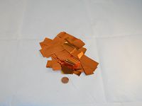 Metallic Confetti Rectangle (Orange)
