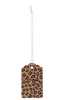 Large Strung Scalloped Brown Leopard Tags - Pack of 500