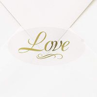 175pk Love Seal - Gold-Envelope Seals