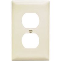 PASS & SEYMOUR TP8LACC100 1 Gang 1 Duplex Outlet Opening Nylon Wall Plate, Almond