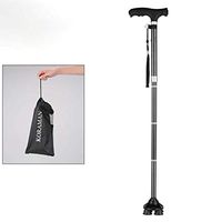 ZWQ Outdoor Special Walking Stick Lighted Old Man Walking Stick Folding Ultra Light Portable Aluminum Alloy Anti-Skid