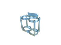 FWF Oxygen Wall Mount Rack Holds 2 (D OR E Style) CYLINDERS Diameter 4.3" Made in USA