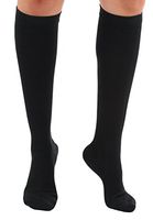 Mojo Compression Socks Unisex 15-20mmHg Knee-Hi Stockings | Black - Large