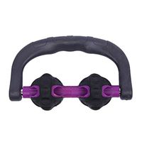 Airpow Muscle Roller Equipment - Handheld Foot Leg Calf Massager Acupressure Roller for Stress Pain Relief D-Shaped - Portable Body Massage Rollers for Deep Tissue Pain Relief (Purple)