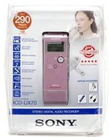 Sony ICD-UX70 Digital Voice Recorder - Pink