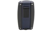 Xikar Turismo Double Jet Flame Cigar Lighter, Attractive Gift Box, Pocket-Friendly, Protective Flip-Lid, Over-Sized Fuel Tank, Matte Blue