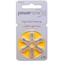 Hearing Aid Battery Powerone size 10 made in Germany Genuine 60 Pack Model: PO10-60 GENUINE PACK (Electronics Consumer Store)