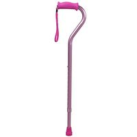 PCP Offset Walking Cane, Height Adjustable, Senior Living Mobility aid, Increased Stability and Support, Molded Grip