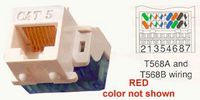 IC1078E5RD - Cat5 Jck RED (ICC-CAT5JACK-RD) -
