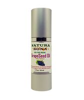 100% Pure Organic Grapeseed Oil for Hair, Face, Skin & Nails. Near Odorless; Great as a Carrier Oil, Massage, Soap Making & Moisturizer to Prevent Aging & Wrinkles; 1 OZ / 30 ML Airless Pump