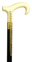 Ladies Derby Cane Black Maple Shaft, Ivory Handle  -Affordable Gift! Item #HAR-9131238