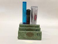 Job Organic Hemp Rolling Paper 1 1/4 (3 Packs) Plus Job Roller 78MM,Raw Black Clipper and Doobtube.