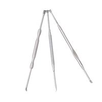3Pcs Ear Pick Ear Curette Double-ended Stainless Steel Spiral Ear Wax Removal Cleaner Tool (silver)