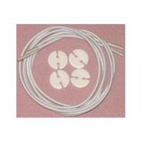 Kinsman Enterprises 31596 Tyless Shoe Lace, 6 Eyelet, 32" Length, Medium, White