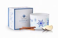 Luxury Scented Soy 3 Wick Candle for Stress Relief & Relaxation High Intensity Aromatherapy (COMFORT - Cinnamon Apple)