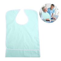 Adult Bibs, Washable Dining Bibs Clothing Protector Waterproof Adult Elder Mealtime Eating Bib Clothes Clothing Protector Dining Aid (Green)