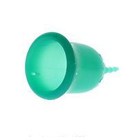 Anytime Gobal Menstrual Cup - Economical Feminine Silicone Cup for Lady Period - Soft and Reusable Alternative Protection for Cloth Sanitary Napkins - Clear Mini Small Size (Green, Large)