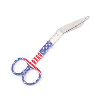 LAJA IMPORTS German Grade EMT Lister Bandage Scissors Shears 5.5" with American Flag Design