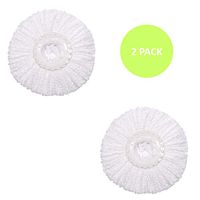 2 Pack Spin Mop Refill for Hurricane Magic 360° Spin mop Microfiber Mop Head Replacement - Round Shape Standard Size Hurricane Compatible Mop Head Replacement