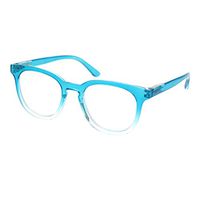 Retro Hipster Plastic Horned Rim Mod Fashion Reading Glasses Blue +3.5