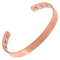 MAGNETJEWELRYSTORE Copper Magnetic Therapy Bracelet High Power Brushed Band