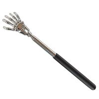 TRIXES Back Scratcher - Extendable Telescopic Handle - Stainless Steel Skeleton Hand - Back Massager -Body Massager Head Scratcher - Cool Gadget - Funny