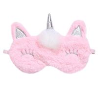 ACTLATI Cute Sleep Eye Mask Cartoon Breathable Blindfold with Elastic Strap Soft Eye Cover for Night Sleeping, Travel, Nap (Unicorn Pink Eye mask)