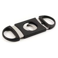 Black Wood Grain Look Double Blade Cigar Cutter