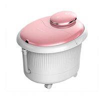 Foot Massagers Foot Bath Foot Bath Barrel Electric Massage Home Health Bucket Multifunctional Automatic Heated Foot Bath Suitable for Home Massage Tools (Color : Pink, Size : 423434cm)