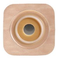SUR-FIT Natura Stomahesive Flexible Pre-Cut Skin Barrier with Tape Collar - 1 1/2" Stoma - 2 1/4" Flange - Tan - 5" x 5" Overall - Box