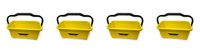 Ettore 3 Gallon Compact Super Bucket with Ergonomic Handle - 4 Pack