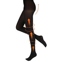 Compression Pantyhose 20-30 mmHg Closed Toe Support Hose Firm Graduated Compression Stockings Relieve Varicose Veins for Women & Men（Black,L）