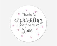 36ct, Baby Shower Or Bridal Shower Stickers, Thanks for Showering us, Sprinkle Shower Stickers (#682-2-BP)