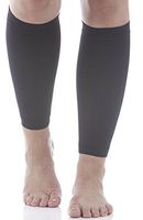 Absolute Support Unisex Calf Compression Sleeves, 20-30mmHg (Large, Black)