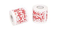 SummitLink Merry Christmas Santa Claus Toilet Paper Tissue Napkin Prank Fun Birthday Party Novelty Gift Idea (RC03) (2 Rolls)