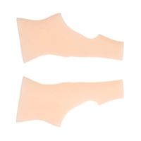 MonkeyJack 1Pair Silicone Gel Thumb Wrist Support Therapy Gloves Tenosynovitis Spasms Pain Relief - Nude