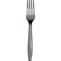 Creative Converting 010469B Shimmering Silver Cutlery (Prem) Bulk Forks (12pks Case)