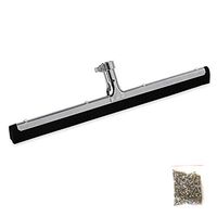 Standard Floor Squeegee, Double-sided Scraping Stainless Steel，14-inch Dual Moss（Black）