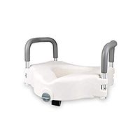 LMEIL Raised Toilet Seat, Safety Support Frame for Bathroom Toilet Medical Handicap Bathroom Safety Chair with Arms Elongated Assists Disabled, Elderly, Seniors