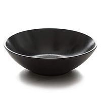Bowl Creative Ceramic Folk culture bowl, Soup Folk culture bowl Salad Folk culture bowl, Cold Folk culture bowl, Snack Folk culture bowl Cooking & Dining (Color : Black, Size : 18 5.5cm) Hotel table