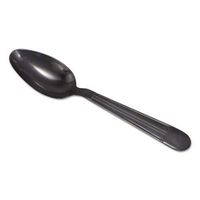 GEN Wrapped Cutlery, 6 1/4" Teaspoon, Heavyweight Black, 1000/Carton