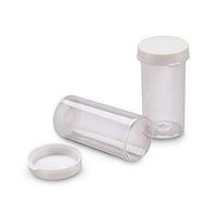 Vials Containers Plastic 3 Dram Clear Vial 3 Caps Tubes Lids Small Pill Prescription Container with Snap Caps for Storing Vitamins, Pills, Beads etc.