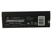 Powersonic PS-1223 - 12 Volt/2.3 Amp Hour Sealed Lead Acid Battery with Pressure Contact Fast-on Connector