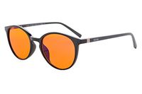 SHINU Mens/Womens Lightweight PC Frames Anti-Blue Light Computer Readers Gaming Glasses and Driving Anti-fatigue Sunglasses(SH073 matt black, brown anti-blue lens)