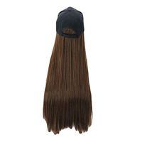 Straight Hair Wig, Elevin(TM) Long Straight Wig Cap 30 inch Long Hair Baseball Cap Ball Caps Casual Hat Wig (Gold)